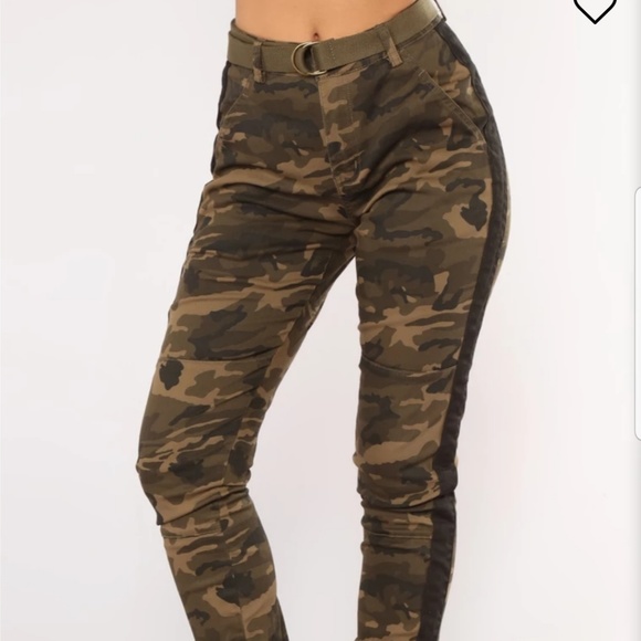 Fashion Nova Pants - Cadet Kourtney oversized camo pants
